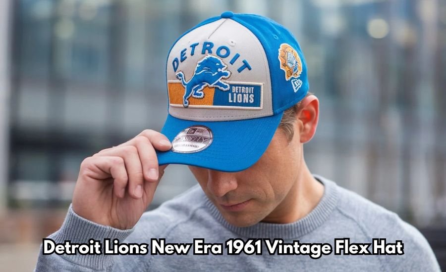 detroit lions new era 1961 vintage flex hat